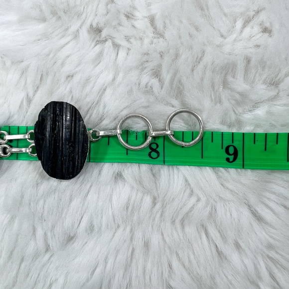 Black Tourmaline 925 Large Gemstone Necklace & Bracelet - Picture 8 of 8